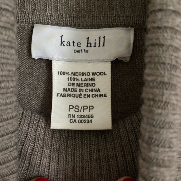 100% Merino Wool Sleeveless Turtleneck - Size S Petite - Picture 5 of 7